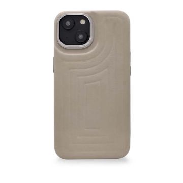 Coque MagSafe en cuir iPhone 14 Beige