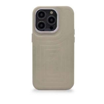 Coque MagSafe en cuir iPhone 14 Pro Max Beige