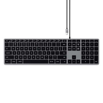 Clavier Slim W3 filaire USB-C QWERTY - Space Gray